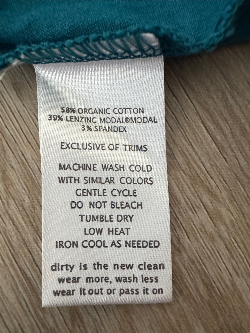 Toad&Co Teal Racerback Tank with Patterned Hem - Picture 6 of 6